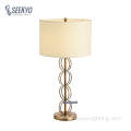 Glass ball combination fabric lampshade luxury table lamps